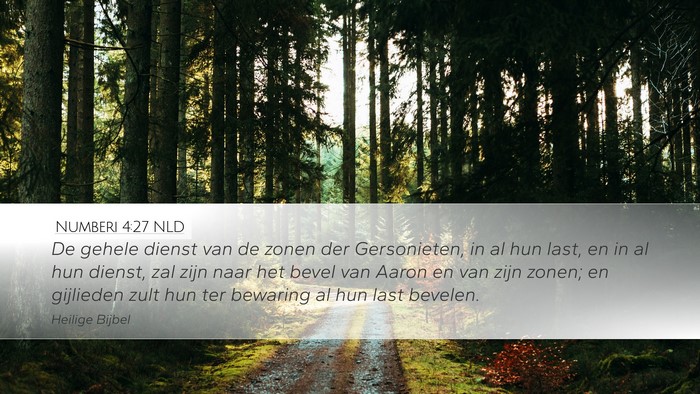 Numberi 4:27 NLD Bible Verse Image