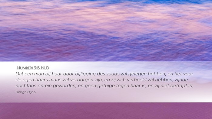 Numberi 5:13 NLD Desktop Wallpaper - Dat een man bij haar door bijligging des zaads - Desktop Bible Verse Wallpaper