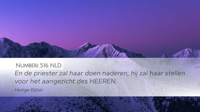 Numberi 5:16 NLD Desktop Wallpaper - En de priester zal haar doen naderen; hij zal - Desktop Bible Verse Wallpaper
