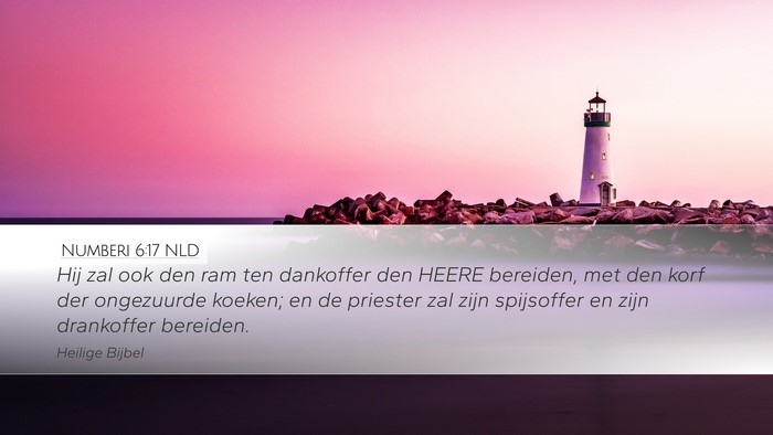 Numberi 6:17 NLD Desktop Wallpaper - Hij zal ook den ram ten dankoffer den HEERE - Desktop Bible Verse Wallpaper
