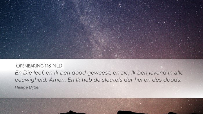 Openbaring 1:18 NLD Bible Verse Image
