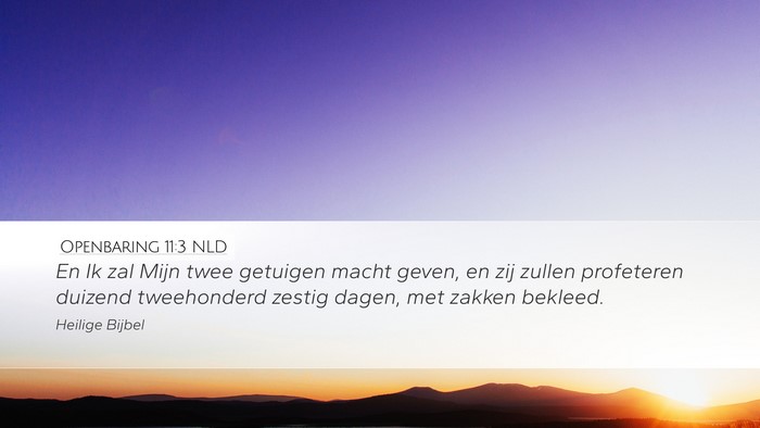 Openbaring 11:3 NLD Bible Verse Image