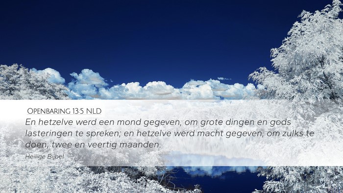 Openbaring 13:5 NLD Bible Verse Image