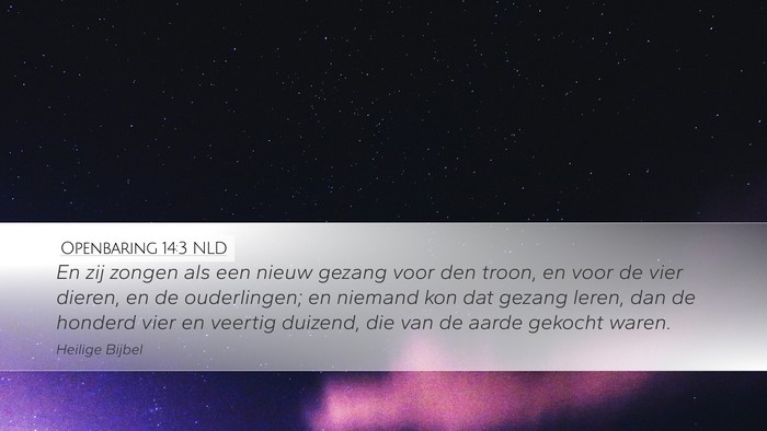 Openbaring 14:3 NLD Bible Verse Image