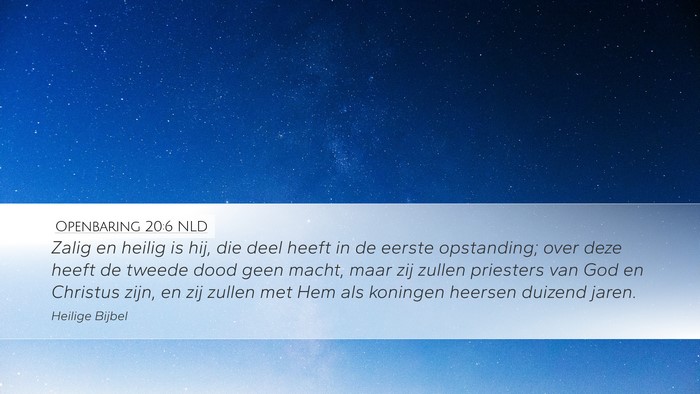 Openbaring 20:6 NLD Bible Verse Image