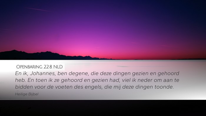 Openbaring 22:8 NLD Bible Verse Image