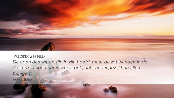 Prediker 2:14 NLD Bible Verse Image