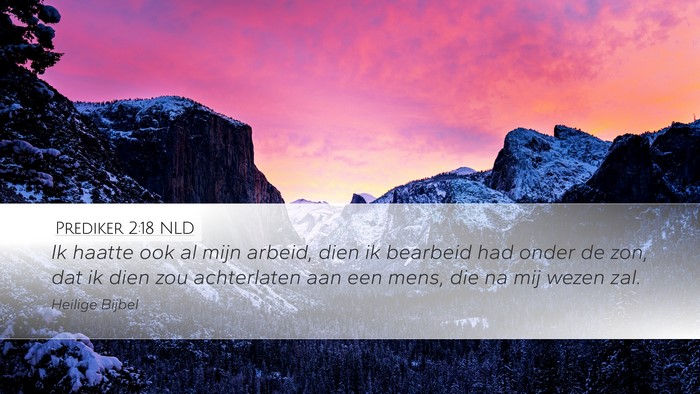 Prediker 2:18 NLD Bible Verse Image