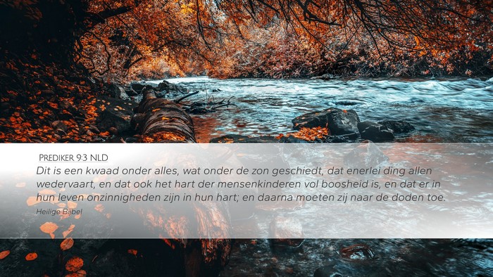 Prediker 9:3 NLD Bible Verse Image