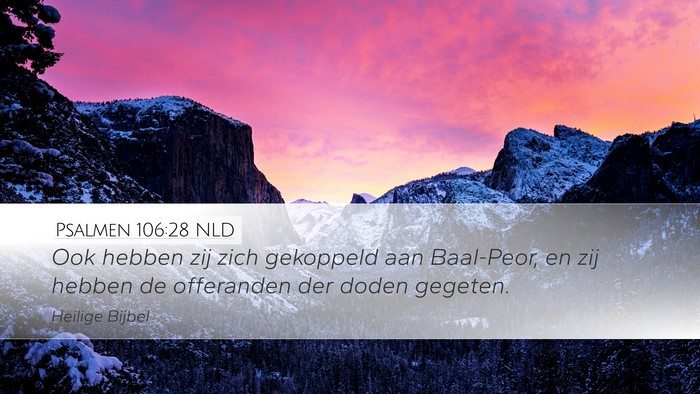 Psalmen 106:28 NLD Bible Verse Image