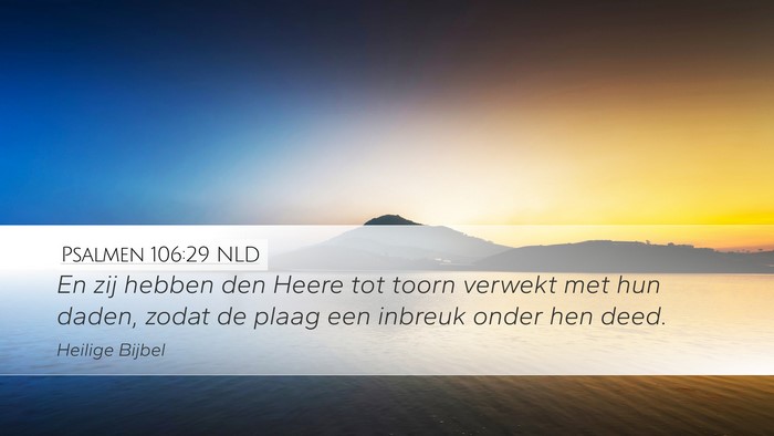 Psalmen 106:29 NLD Bible Verse Image