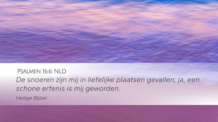 Psalmen 16:6 NLD Desktop Wallpaper - De snoeren zijn mij in liefelijke plaatsen - Desktop Bible Verse Wallpaper
