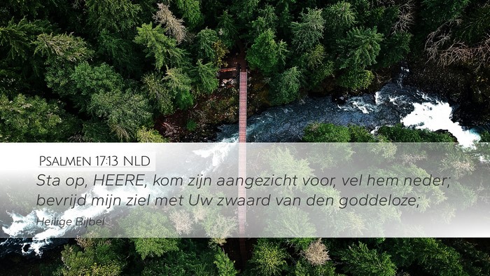 Psalmen 17:13 NLD Desktop Wallpaper - Sta op, HEERE, kom zijn aangezicht voor, vel hem - Desktop Bible Verse Wallpaper