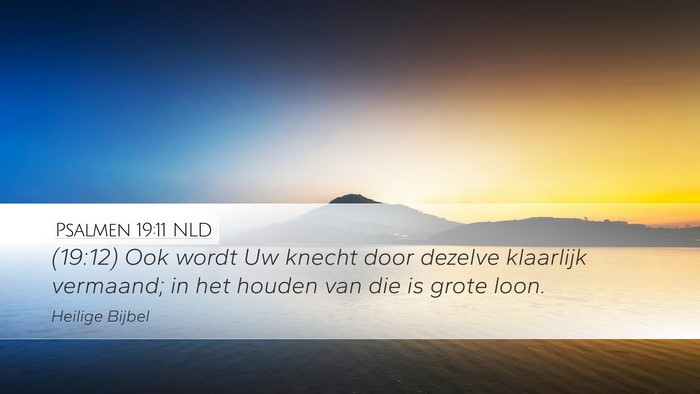 Psalmen 19:11 NLD Bible Verse Image