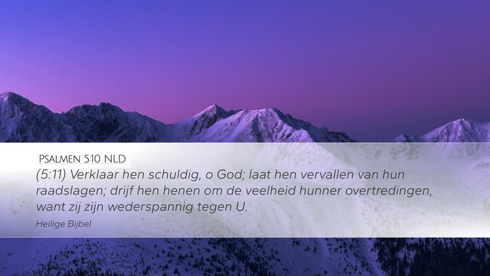 Psalmen 5:10 NLD Bible Verse Image