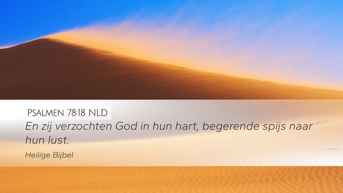 Psalmen 78:18 NLD Bible Verse Image