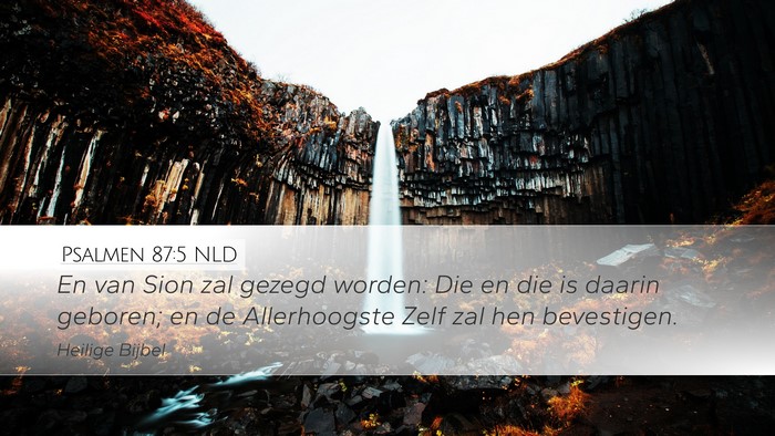 Psalmen 87:5 NLD Bible Verse Image