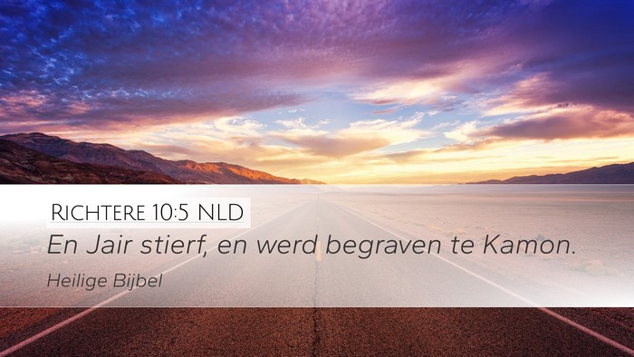 Richtere 10:5 NLD Desktop Wallpaper - En Jair stierf, en werd begraven te - Desktop Bible Verse Wallpaper