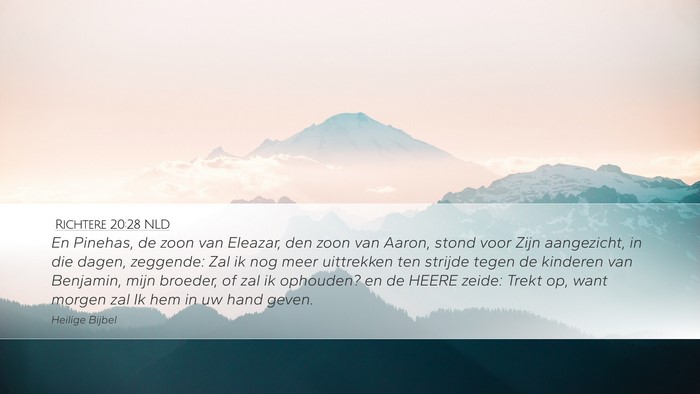 Richtere 20:28 NLD Bible Verse Image