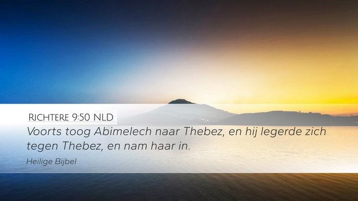 Richtere 9:50 NLD Bible Verse Image