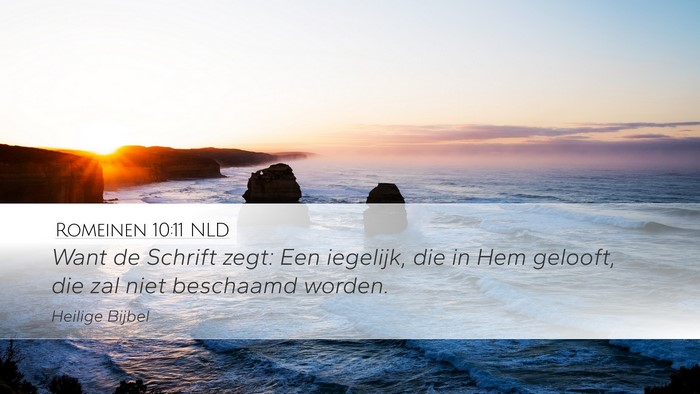 Romeinen 10:11 NLD Bible Verse Image
