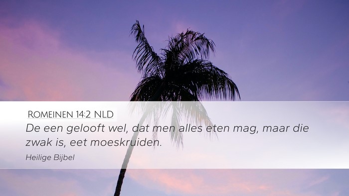 Romeinen 14:2 NLD Bible Verse Image
