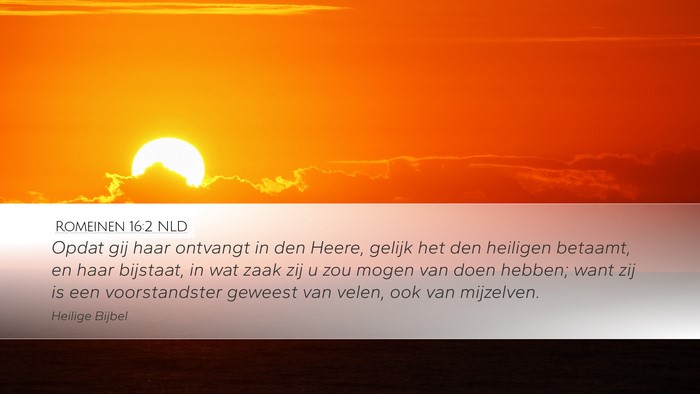 Romeinen 16:2 NLD Bible Verse Image