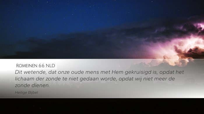 Romeinen 6:6 NLD Bible Verse Image