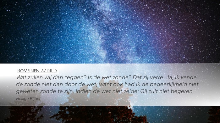 Romeinen 7:7 NLD Bible Verse Image