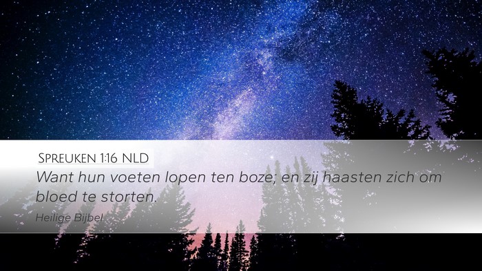 Spreuken 1:16 NLD Bible Verse Image