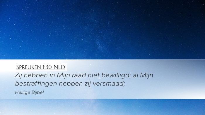 Spreuken 1:30 NLD Bible Verse Image