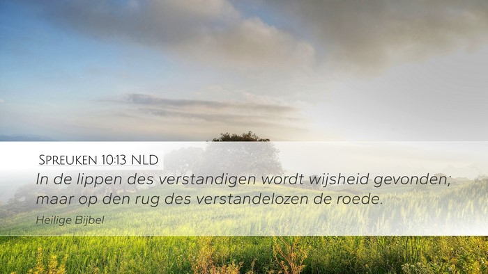 Spreuken 10:13 NLD Bible Verse Image