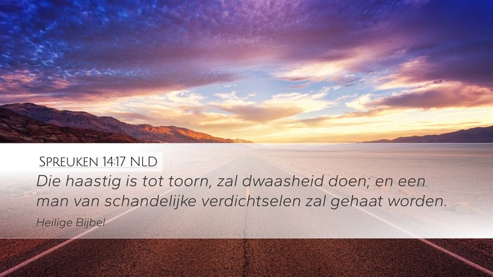 Spreuken 14:17 NLD Bible Verse Image