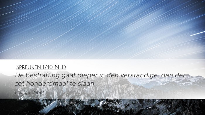 Spreuken 17:10 NLD Bible Verse Image