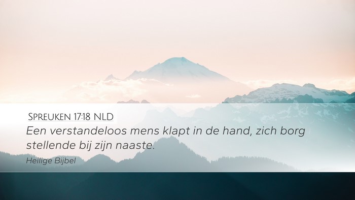 Spreuken 17:18 NLD Bible Verse Image
