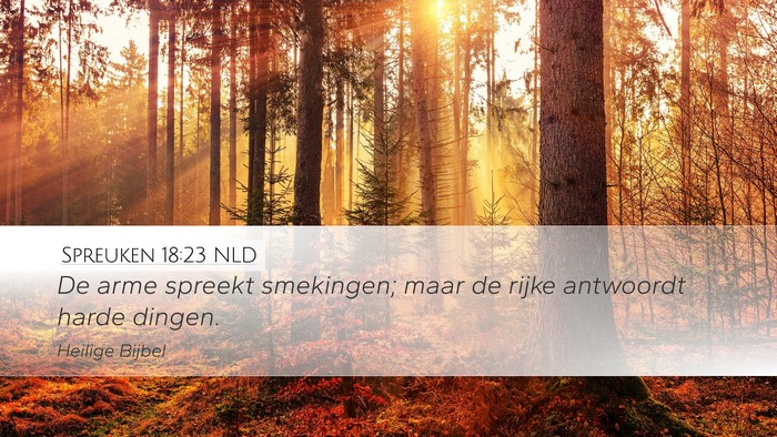 Spreuken 18:23 NLD Bible Verse Image
