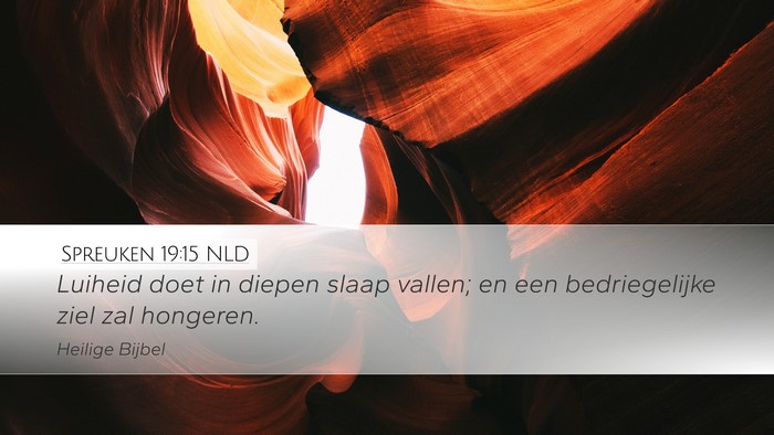 Spreuken 19:15 NLD Bible Verse Image