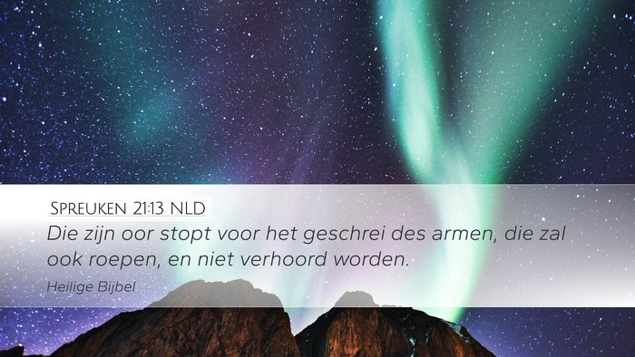 Spreuken 21:13 NLD Bible Verse Image
