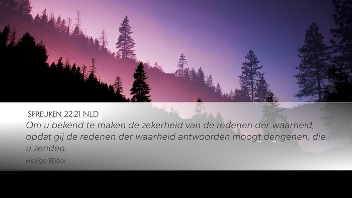 Spreuken 22:21 NLD Bible Verse Image