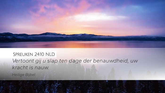 Spreuken 24:10 NLD Bible Verse Image