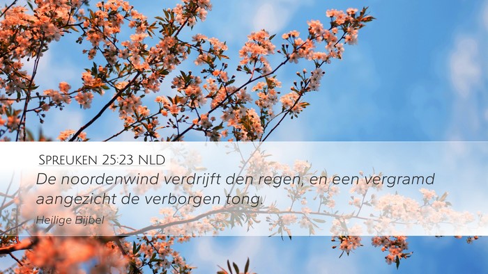 Spreuken 25:23 NLD Bible Verse Image