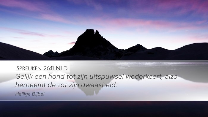 Spreuken 26:11 NLD Bible Verse Image