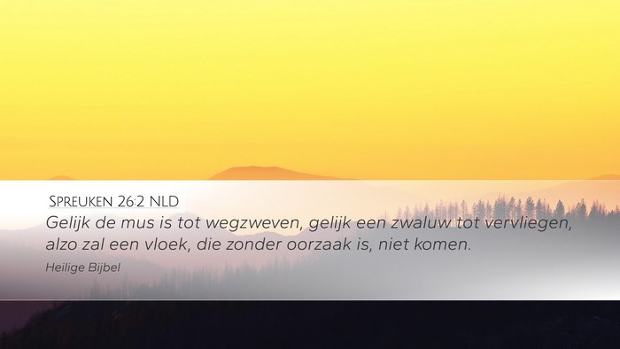 Spreuken 26:2 NLD Bible Verse Image