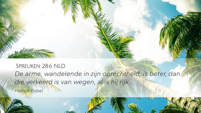 Spreuken 28:6 NLD Bible Verse Image
