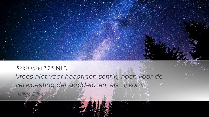 Spreuken 3:25 NLD Bible Verse Image