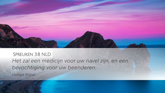 Spreuken 3:8 NLD Desktop Wallpaper - Het zal een medicijn voor uw navel zijn, en een - Desktop Bible Verse Wallpaper