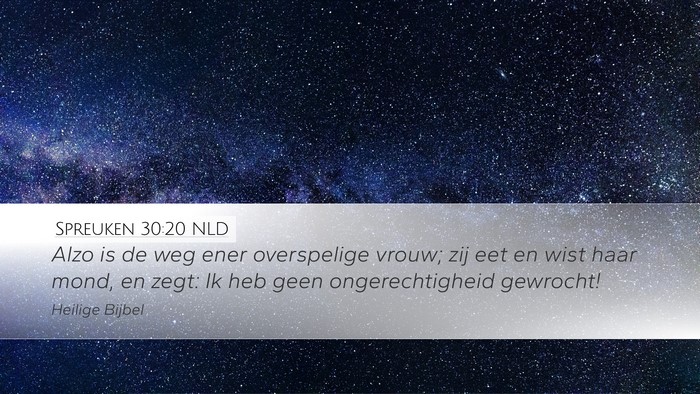 Spreuken 30:20 NLD Bible Verse Image