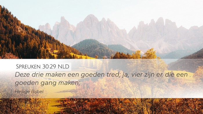 Spreuken 30:29 NLD Bible Verse Image