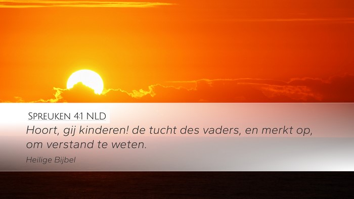 Spreuken 4:1 NLD Bible Verse Image