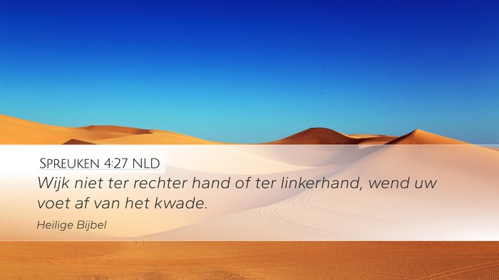 Spreuken 4:27 NLD Bible Verse Image